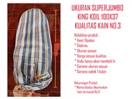 Sarung guling diobras untuk isi kapuk super jumbo 100x37 katun tebal kualitas No.1 ukuran sesuai