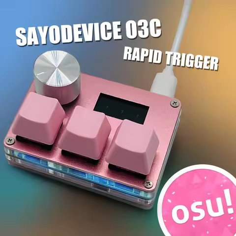 SayoDevice Rapid Trigger Magnetic Switches RGB Music Game Keyboard Volume Knob For O3C DJMAX SDVX Ge