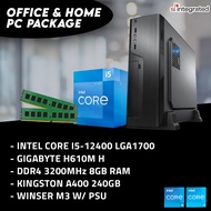 Office &amp; Home Intel 12th Gen PC Package (Intel i3-12100 / Intel i5-12400) with Slim Casing