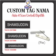 Name Tag With Pin Tag Nama Sekolah Tag Nama Cikgu Tag Nama Kakitangan Kerajaan Tag Penjawat Awam