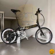 🐧 Fnhon Blast 20” 𝗠𝗥𝗧/𝗕𝘂𝘀-𝗳𝗿𝗶𝗲𝗻𝗱𝗹𝘆 𝗟𝗶𝗴𝗵𝘁𝘄𝗲𝗶𝗴𝗵𝘁 Foldable Bicycle Shimano Deore 10s Black Gold M5100