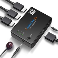 avedio Links HDMI Switch 4K@120Hz, HDMI2.1 Switch 3 in 1 Out with Remote, 8K@60Hz HDMI Switch Select