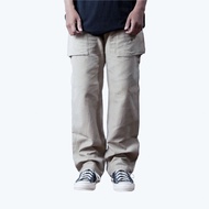 HARKDVSN - Celana Cargo Monkey Pants Multipocket Khaki - Back Pocket - Pants Army Pria Navy