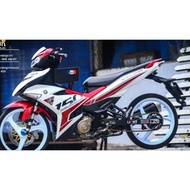 Tem Rời Ex 150 Y15ZR Dán Xe Trắng Phối Tem Đỏ