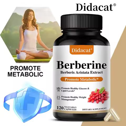 Berberine Capsules - Supports Immune System, Cholesterol, Cardiovascular, Circulatory, Metabolic and