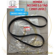 (100% ORIGINAL) HONDA ACCORD 2.0 TAO FAN BELT MADE IN JAPAN 56992-R60-A01 7PK2187 BANDO RIB-ACE CG-1