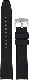 Curved End Rubber Strap 18/19/20/22/22 mm Universal Silicone Watch Band Soft Sports Waterproof Strap