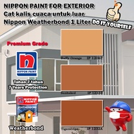 Nippon Paint Weatherbond Exterior collection 1 Liter Buffy Orange 1206T / Sunbaked 1233D / Tigerstri