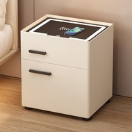 智能家用床头柜保险箱多功能卧室床边柜保险箱一体无线充电储物柜