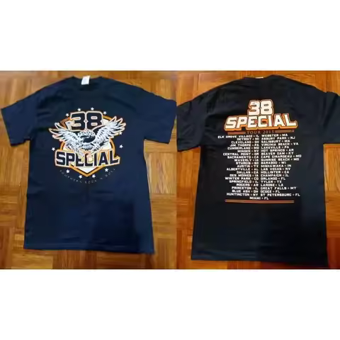 38 Special T Shirt 2015 Tour Dates Two Sided Black All Size O