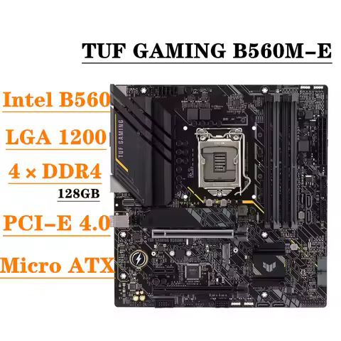 Asus TUF GAMING B560M-E LGA 1200 DDR4 Micro ATX Mainboard - Motherboard