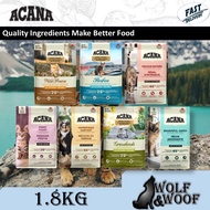 Acana Cat Food 1.8KG - ( Pacifica Cat, Wild Prairie, Indoor Entre,Homestead Harvest, Grasslands, First Feast, Bountiful)