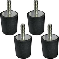 AERZETIX - C48848 - Set of 4 - Rubber Buffer Round Feet Vibration Absorber Insulation - Thread M6 - 