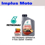 F700 15W50 MINYAK HITAM PETRONAS SPRINTA 4T SEMI OIL FILTER LC135 EX5 Y15 RSX150 RS150 CASTROL SHELL