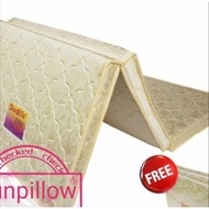 Sunpillow S99 Latex Feel Rubber Foam/Tilam Bujang Lipat Foldable Synthetic Rubber Single Mattress.Th