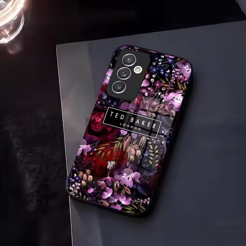 T-TedS Fashion Flower Design-Bakers Phone Case Glass For Samsung Galaxy S23 S24 S25 S21 S22 S20 Ultr