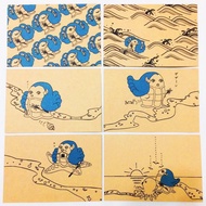 破魔矢阿媽比繪 明信片六張組 妖怪 破魔矢 海 寄居蟹 螃蟹 海星 章魚