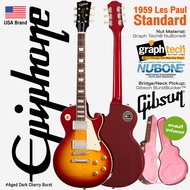 Epiphone® 1959 Les Paul Standard กีตาร์ไฟฟ้า 22 เฟรต ทรง Les Paul ไม้มะฮอกกานี ปิ๊กอัพ Gibson Custombucker + แถมฟรีฮาร์ดเคส ** ประกันศูนย์ 1 ปี **