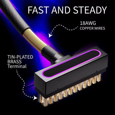 AIJS ATX 24PIN Extension Cable, ARGB PC Cable with 5V 3Pin,18AWG 90 Degree Right-Angle Design Male-t