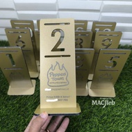 ACP Table Number Full Top Bottom 20x8cm | Premium Quality Aluminum Plate | Custom Modern Designs