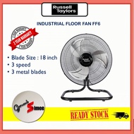 Russell Taylors Industrial 3-Blade Floor Fan 18 inch FF6