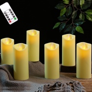 【CW】 3/4/5/6 Pieces Wick Led Pillar Candles Battery Candle With Flickering for home party decor