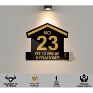 Minimalist AESTHETIC Acrylic House Number CUSTOMbebas THEMA B012