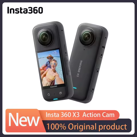 Insta360 X3 – A Waterproof 360-Degree Action Camera Featuring 1/2-Inch 48MP Sensors, 5.7K 360 Active