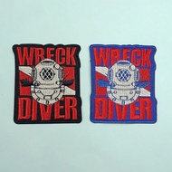 [Custom Velcro patch] AE.WRECK DIVER Wreck Diver Embroidered Morale Badge 3D Velcro Patch /Badges/ar