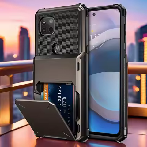 Wallet 4-Card Slots Credit Case For Motorola One 5G Ace /G Pure /G Play 2023 /G 5G 2022/2023 G Stylu