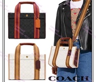 正品 Coach Spin Tote 27 Signature Jacquard 8635 Monogram Tote Bag 托特包