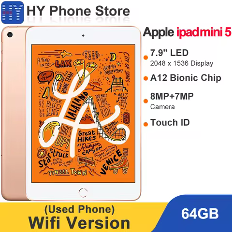 Apple ipad mini 5th Gen 2019 Model Tablet PC 64GB 7.9 inch Screen A12 Bionic chip 8MP+7MP Camera Tou