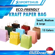 Kraft Paper Bag with Handles Gift Bags Party Bags Birthday Bags Goodie Bags Color Paper Bags Door Gifts Cake Bags 1 PCS