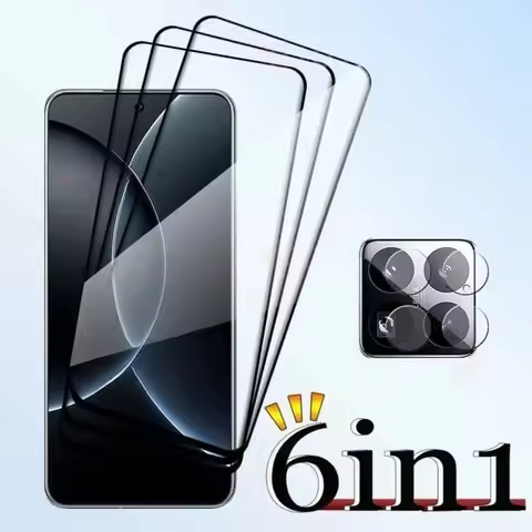 6in1 Tempered Glass For Xiaomi 15S Pro 15 Pro 14 13 T 3D Hard film Anti Shatter 15S Pro Soft Camera 