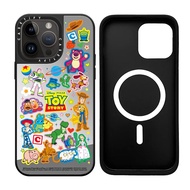 Toy Cartoon Case Mirror Magsafe Case for iPhone 14 13 12 11 Pro Max 14 Plus Magnetic Ring Case Premium Quality Wireless Charge Support Hard Phone Casing Protective Shockproof Case Cover