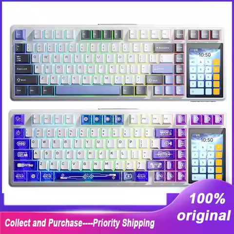 AULA L99 New Screen Display Gaming Keyboard Intelligent Screen Mechanical Keyboard 8000mAh 3 Mode Co