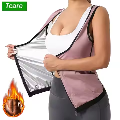 Professional Women Slim Corset Sweat Vest Front Zipper Neoprene Sauna Suit Sweat Shirt Tank Top Fitn