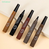 Initiatour 4 Point Eyebrow Pencil  Waterproof Liquid Eyebrow Pen Makeup Long Lasg Cosmetic Microblad