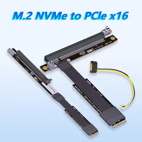 Riser M.2 NVMe To PCIe 4.0 X16 Extender Adapter Cable for RTX3090 RX6800xt GPU GTX RTX Mining NVIDIA