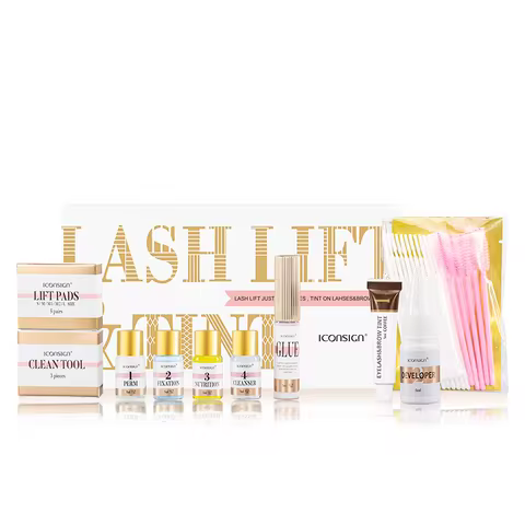 ICONSIGN Hot Sale Lash Lift And Eyelash Brow Tint Dual Use Kit Professional Lash Lifting Brow Dye La
