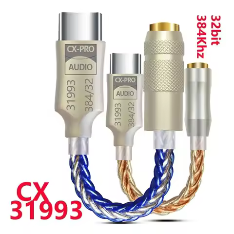 Trending Now CX31993 HiFi DAC Type C to 3.5mm Headphone Amplifier Audio Decoder IEM AMP Mobile Phone