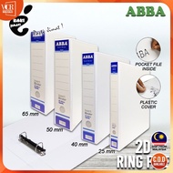 Abba 2D Ring File PVC A4 White 25 / 40 / 50 / 65mm Fail Puith File Organiser