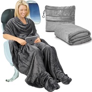 Multifunctional Travel Blanket Business Trip Airplane Two-in-One Storage Nap Small Blanket Foldable 