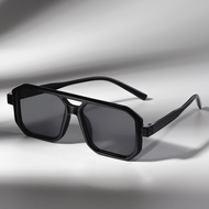 TRENDWATCHER 1pc bingkai besar reka bentuk klasik cermin mata hitam dengan kes gelas percuma dan kain