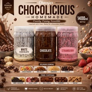 [Saiz 1400ml] Cocojar Dessert Homemade Viral Manisan Coklat Pekat Dalam Balang Kudapan Viral Topping