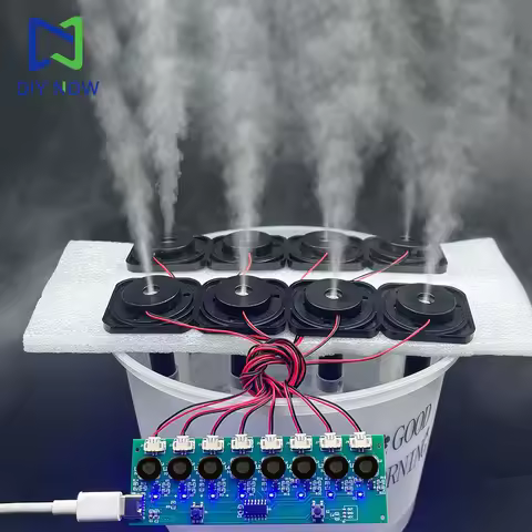 8-Spray Humidifier Module Electronic DIY Kit 5V Atomization Control Board Remote Control Spray Humid