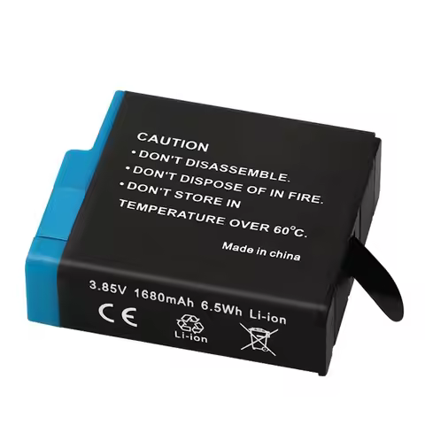1680mAh Battery For GoPro Hero 8 7 6 5 Li-ion Battery Pack Motion Camera Battery Storage for GoPro H