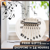 Welcomehome Mini Kalimba Thumb Piano 8 Keys  Acrylic Transparent Super Portable Finger Gifts for Kid