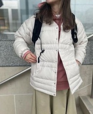 The North Face Down Cardigan日系紫標光電子輕量保暖羽絨長夾克外套 - L碼