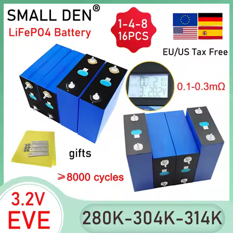 EVE 280K New 3.2V 280Ah 304Ah 314Ah Lifepo4 Batterie 3C Lithium Iron Phosphate Grade A DIY 12V 24V 4
